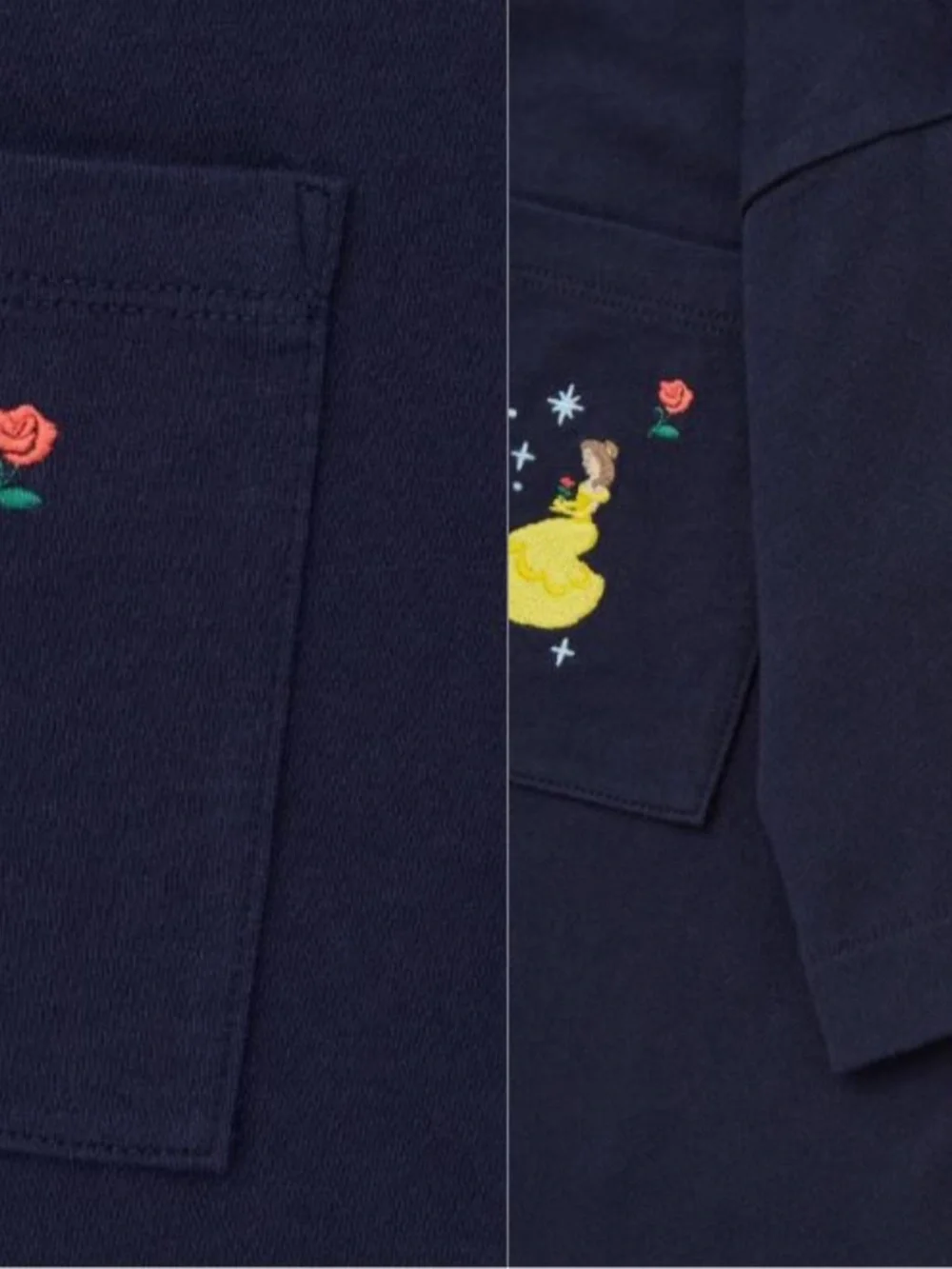 New Womens Uniqlo Disney Magic Beauty & the Beast Belle Crop Short Sleeve Small